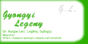 gyongyi legeny business card