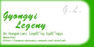 gyongyi legeny business card